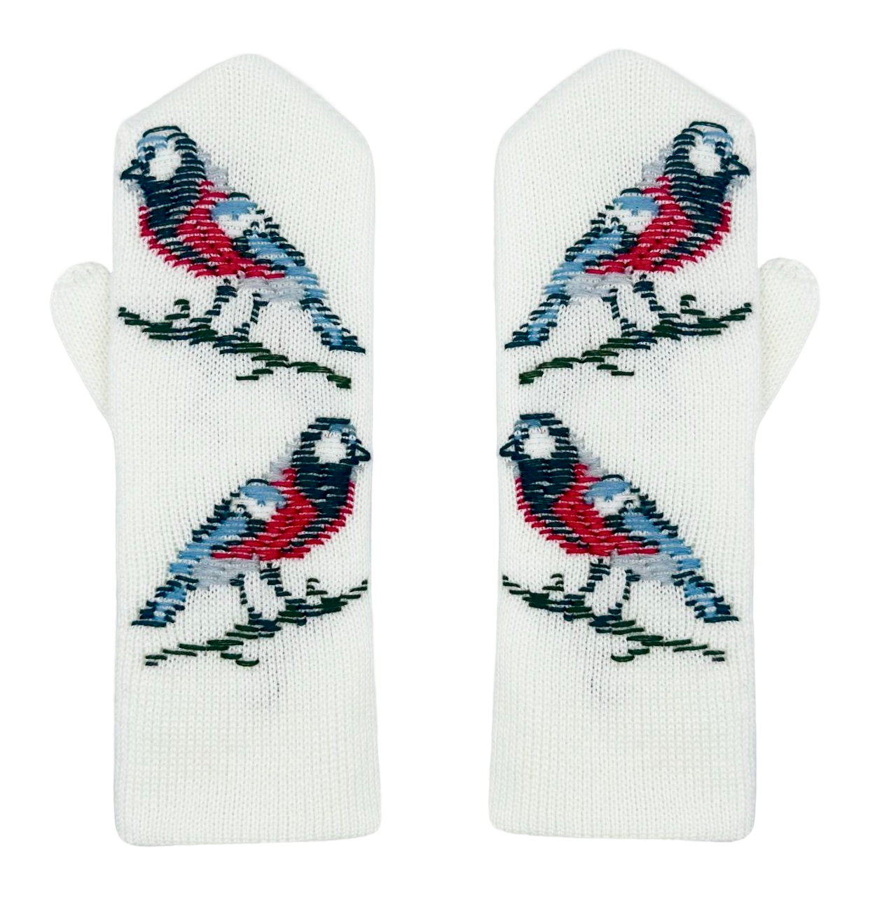 Женские варежки с ручной вышивкой