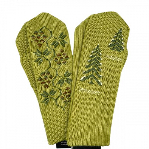 Женские двойные варежки с ручной вышивкой (орнамент №1) Женские двойные варежки с ручной вышивкой (орнамент №1)